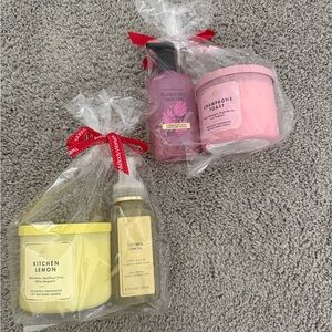 NWT bath and body works candle and soap sets
